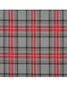 Tissus tartan écossais - Rouge et gris 2
