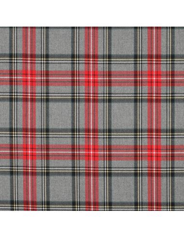 Tissus tartan écossais - Rouge et gris