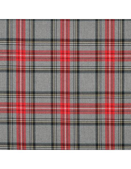 Tissus tartan écossais - Rouge et gris