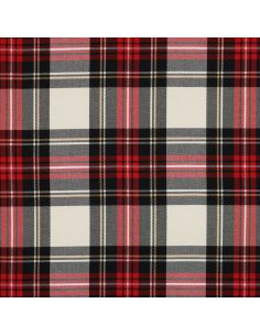 Tissus tartan écossais - Noir, rouge, jaune et blanc 2