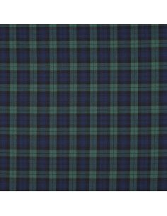 Tissus tartan écossais - Noir, bleu et vert 2