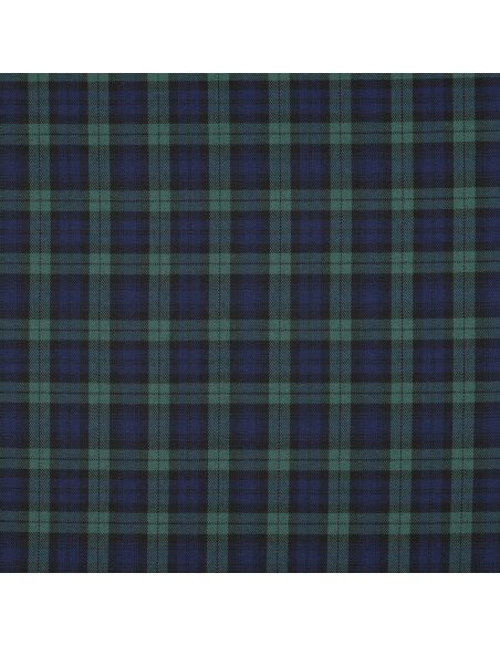 Tissus tartan écossais - Noir, bleu et vert