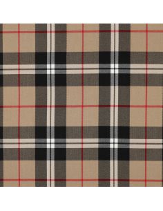 Tissus tartan écossais - Camel et noir 2