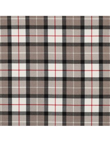 Tissus tartan écossais - Taupe et noir