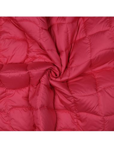 Tissu matelassé double face pop - Rose et jaune