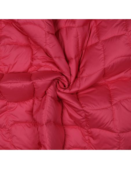 Tissu matelassé double face pop - Rose et jaune