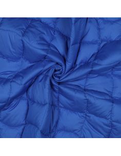 Tissu matelassé double face pop - Bleu et vert anis 2