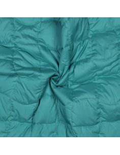Tissu matelassé double face pop - Cyan et cerise 2