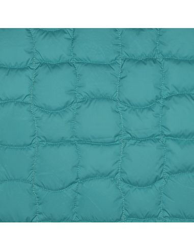 Tissu matelassé double face pop - Cyan et cerise