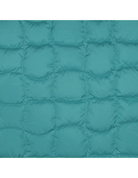 Tissu matelassé double face pop - Cyan et cerise