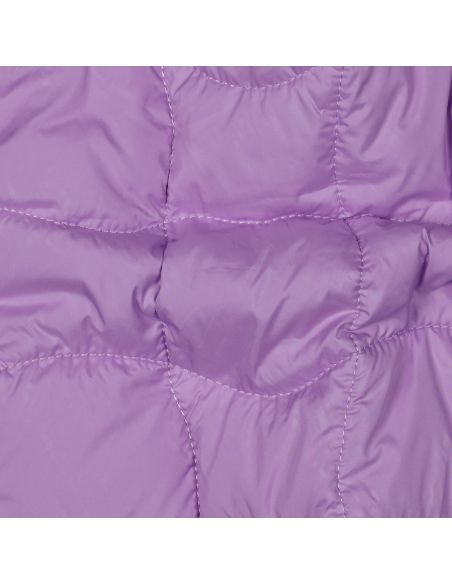 Tissu matelassé double face pop - Lilas et abricot