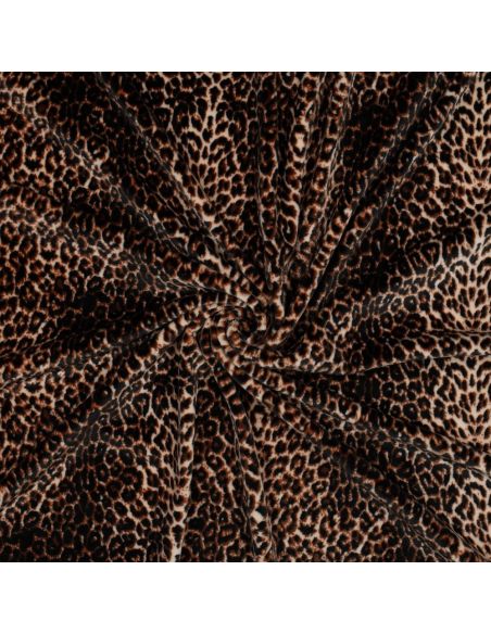 Tissu panne de velours animal - Sauvage