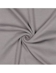 Tissu jersey bord côte côtelé - Gris