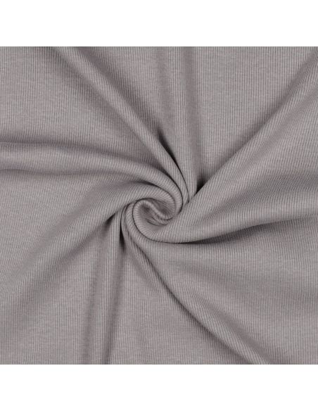 Tissu jersey bord côte côtelé - Gris
