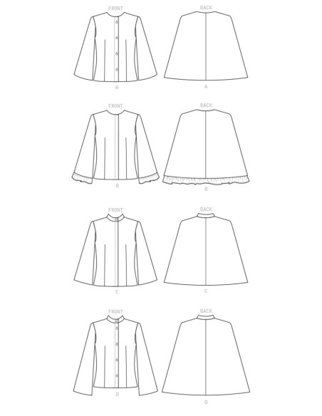 Patron de cape - Butterick 6603