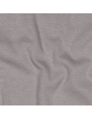 Tissu jersey bord côte côtelé - Gris