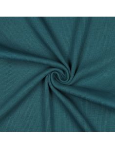Tissu jersey bord côte côtelé - Bleu pétrole