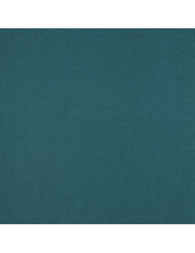 Tissu jersey bord côte côtelé - Bleu pétrole