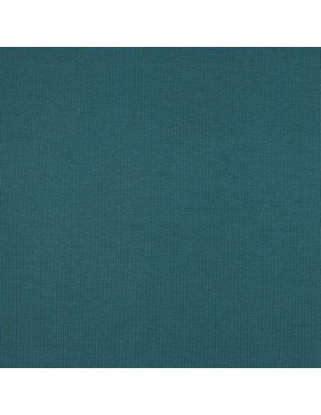 Tissu jersey bord côte côtelé - Bleu pétrole