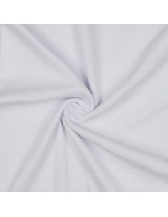 Tissu jersey bord côte côtelé - Blanc