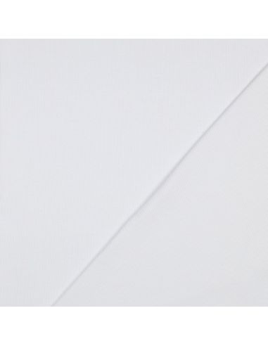 Tissu jersey bord côte côtelé - Blanc