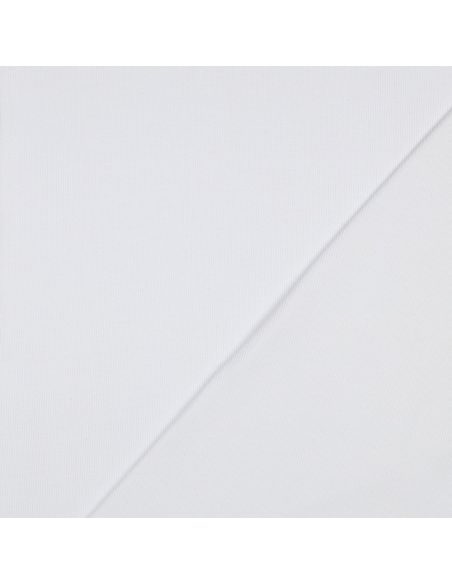Tissu jersey bord côte côtelé - Blanc