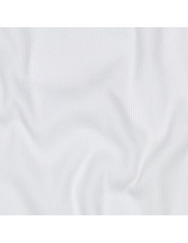 Tissu jersey bord côte côtelé - Blanc