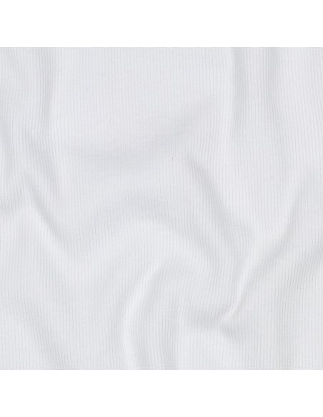 Tissu jersey bord côte côtelé - Blanc