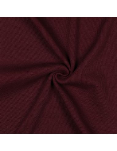 Tissu jersey bord côte côtelé - Bordeaux