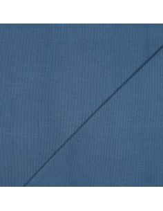 Tissu jersey bord côte côtelé - Bleu jeans 2