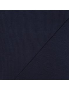Tissu jersey bord côte côtelé - Bleu marine 2