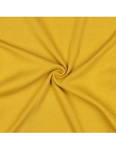 Tissu jersey bord côte côtelé - Moutarde