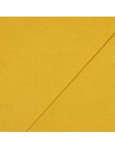 Tissu jersey bord côte côtelé - Moutarde 2