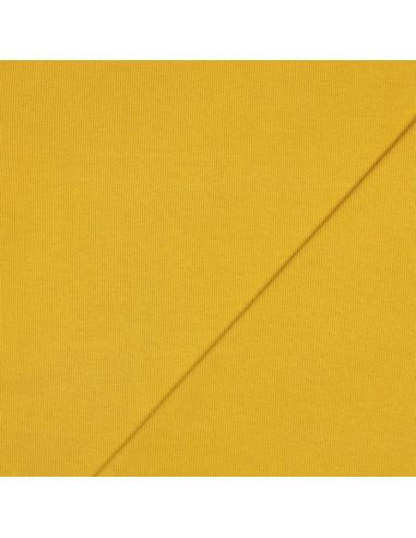 Tissu jersey bord côte côtelé - Moutarde