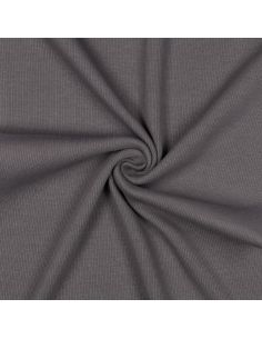 Tissu jersey bord côte côtelé - Gris foncé