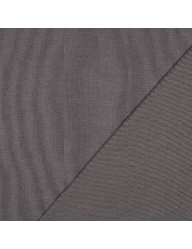 Tissu jersey bord côte côtelé - Gris foncé