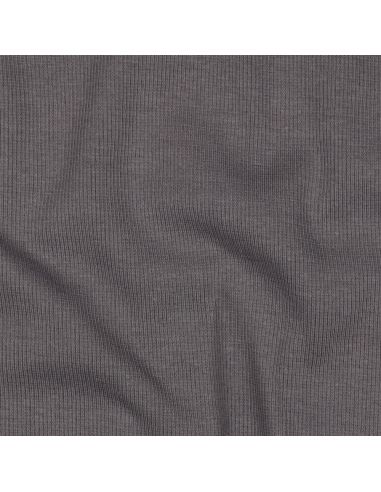 Tissu jersey bord côte côtelé - Gris foncé