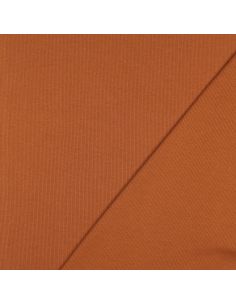 Tissu jersey bord côte côtelé - Brique 2