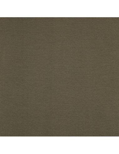 Tissu jersey bord côte côtelé - Kaki