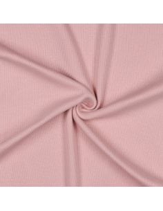 Tissu jersey bord côte côtelé - Blush