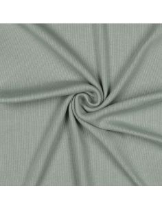 Tissu jersey bord côte côtelé - Vert de gris