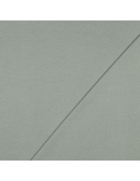 Tissu jersey bord côte côtelé - Vert de gris