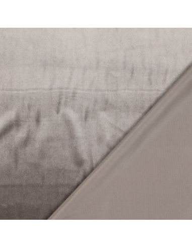 Tissu velours luxe d'ameublement - Taupe
