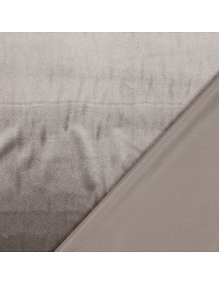 Tissu velours luxe d'ameublement - Taupe