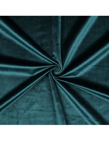 Tissu velours luxe d'ameublement - Bleu pétrole
