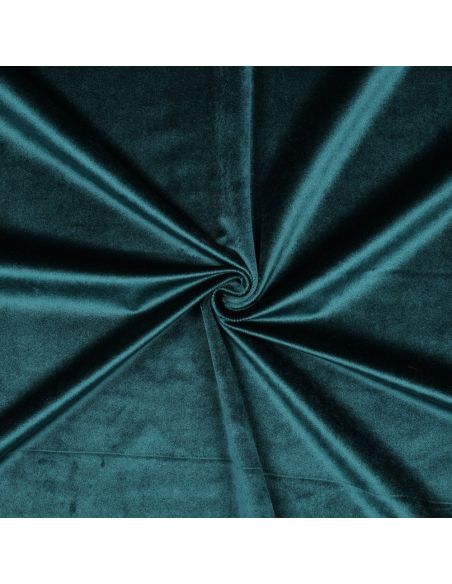 Tissu velours luxe d'ameublement - Bleu pétrole