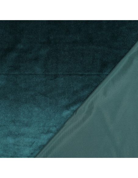 Tissu velours luxe d'ameublement - Bleu pétrole