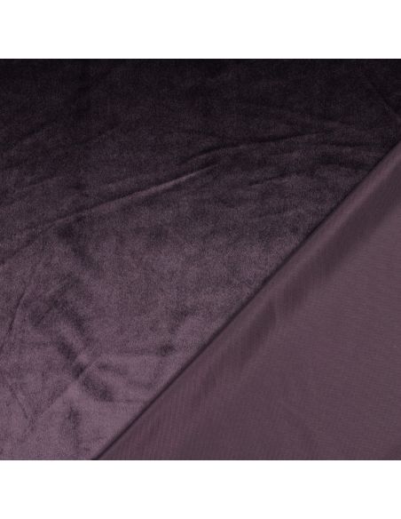 Tissu velours luxe d'ameublement - Aubergine