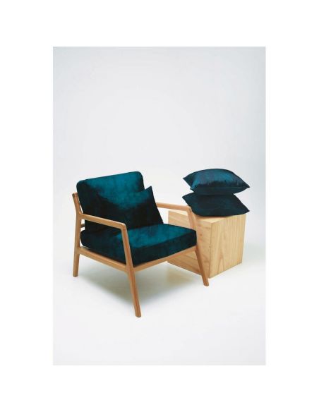 Tissu velours luxe d'ameublement - Bleu pétrole