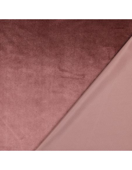 Tissu velours luxe d'ameublement - Vieux rose